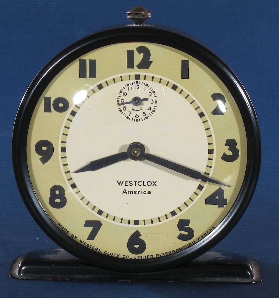 Westclox Canada America Style 5 Black. Westclox Canada America Style 5 Black Clock Example Photo