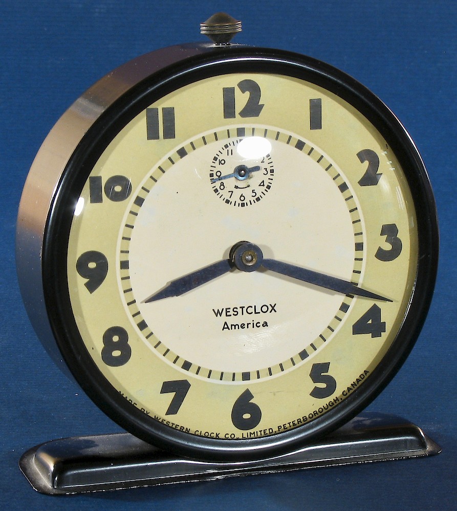 Westclox Canada America Style 5 Black. Westclox Canada America Style 5 Black Clock Example Photo