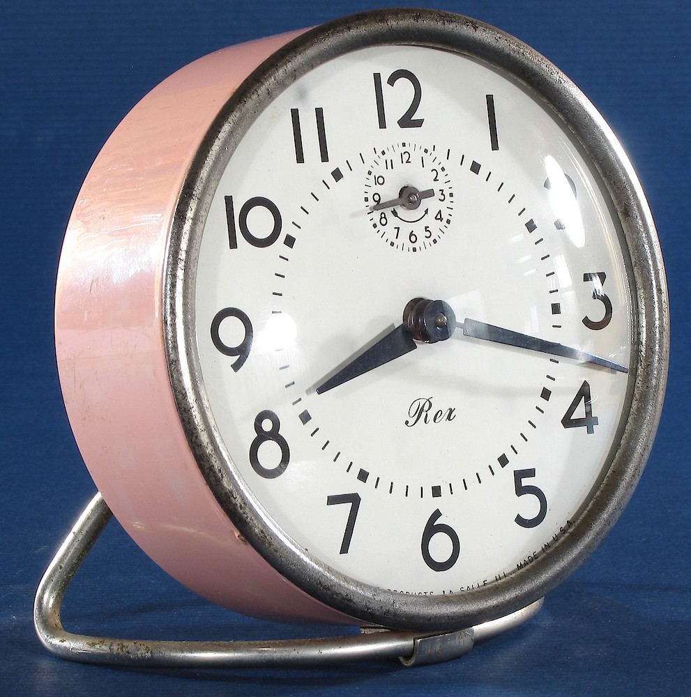 Westclox Rex Pink. Westclox Rex Pink Clock Example Photo