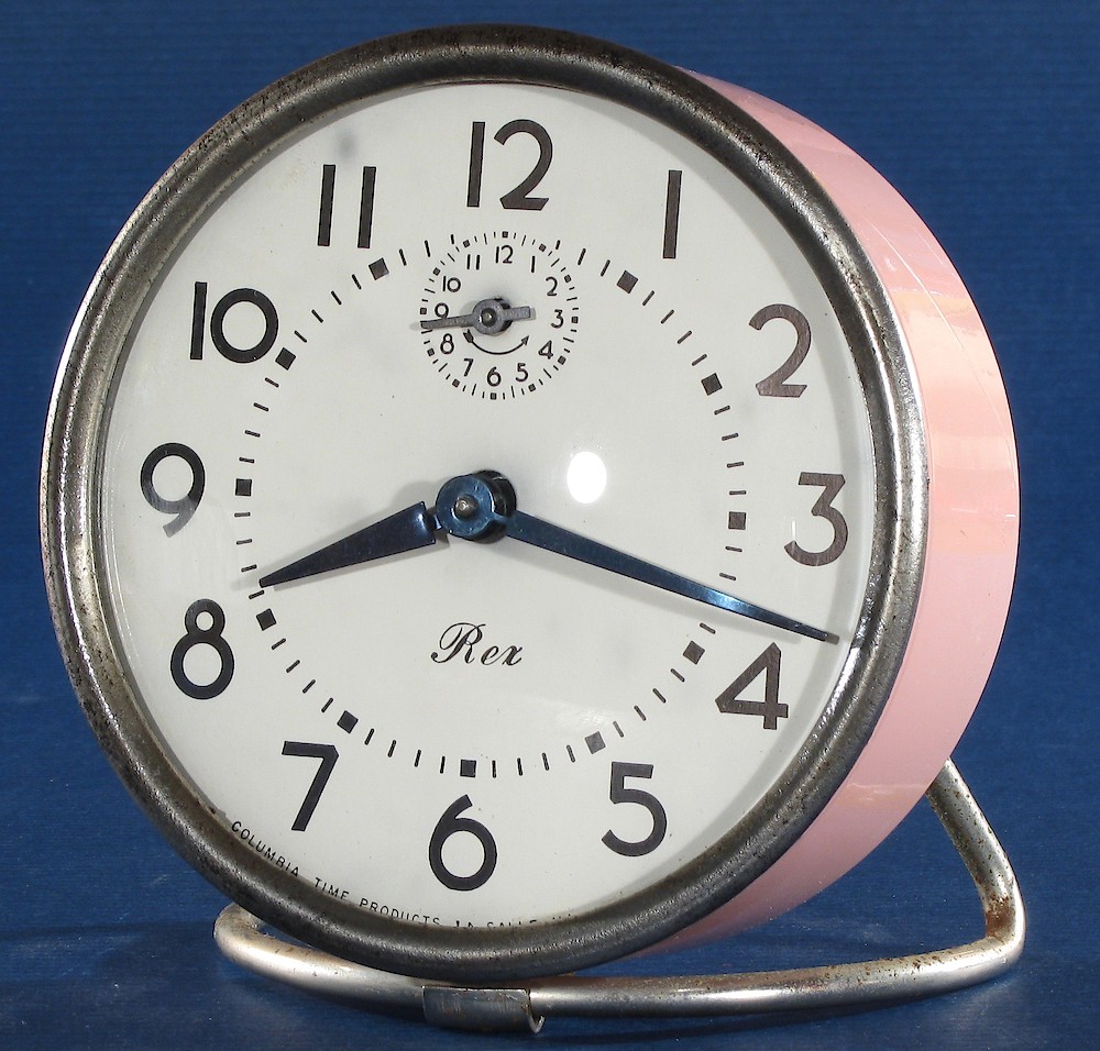 Westclox Rex Pink. Westclox Rex Pink Clock Example Photo