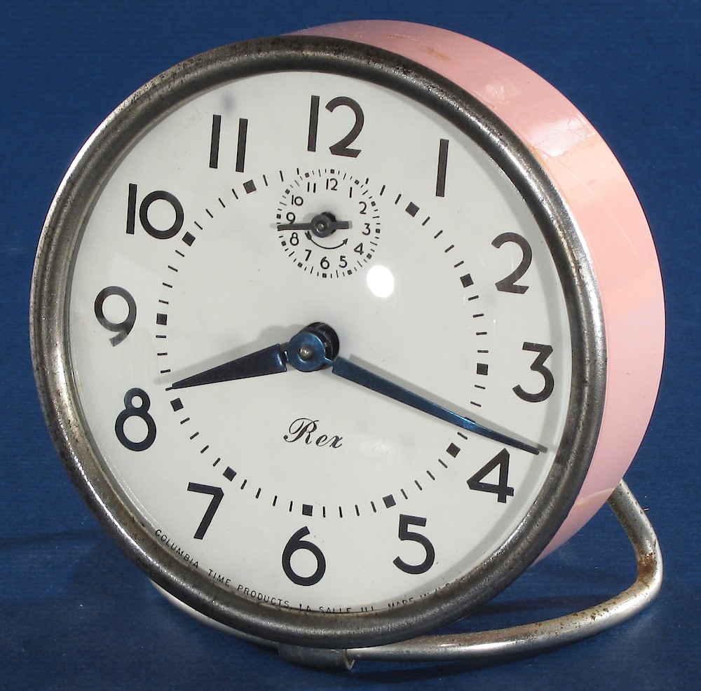 Westclox Rex Pink. Westclox Rex Pink Clock Example Photo