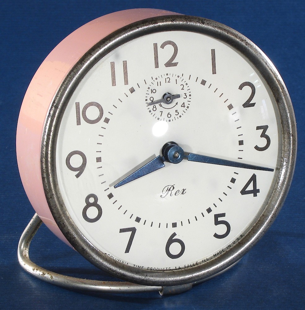 Westclox Rex Pink. Westclox Rex Pink Clock Example Photo