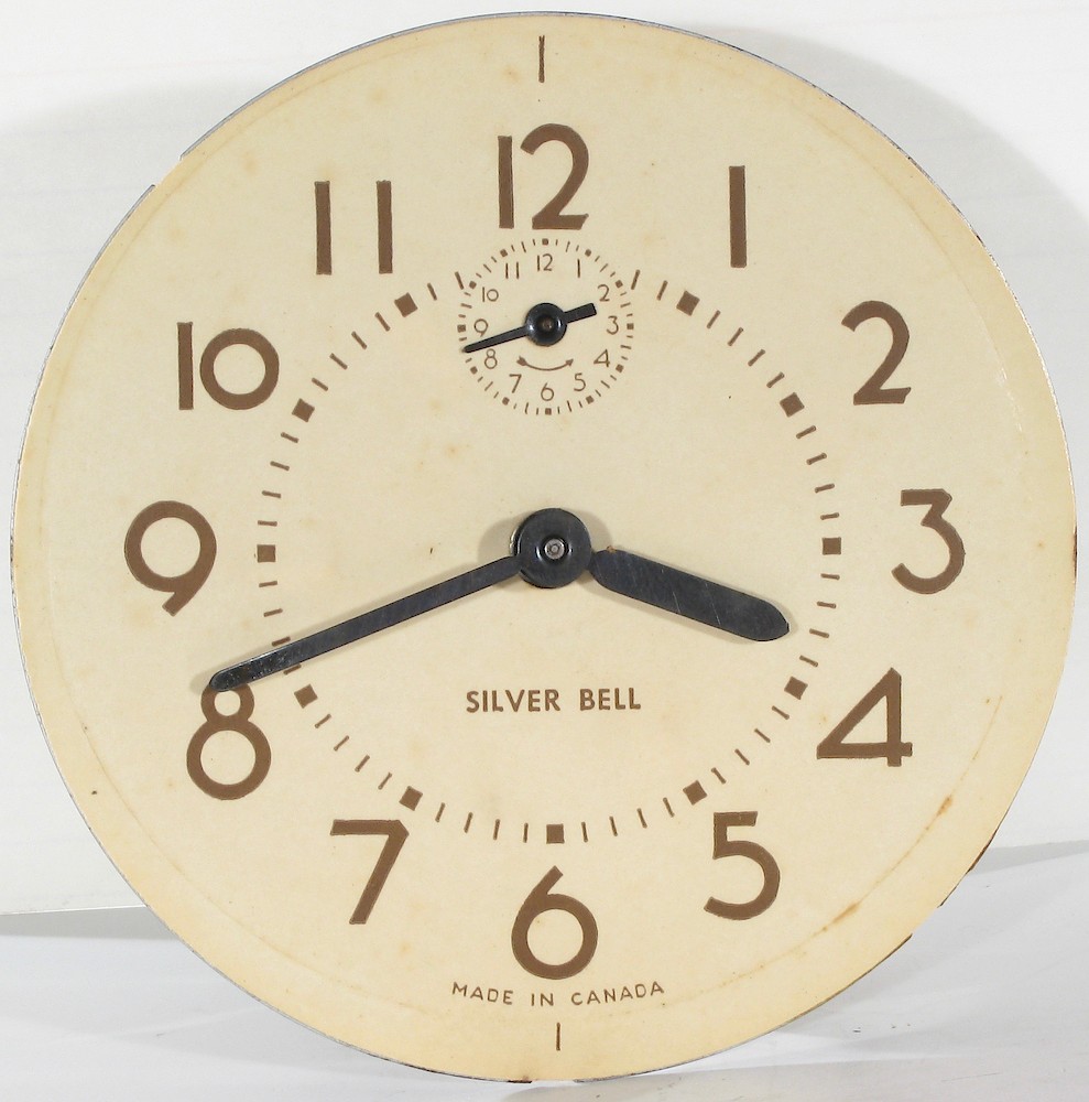 Westclox Canada Silver Bell Square Gray Beige. Westclox Canada Silver Bell Square Gray Beige Clock Example Photo