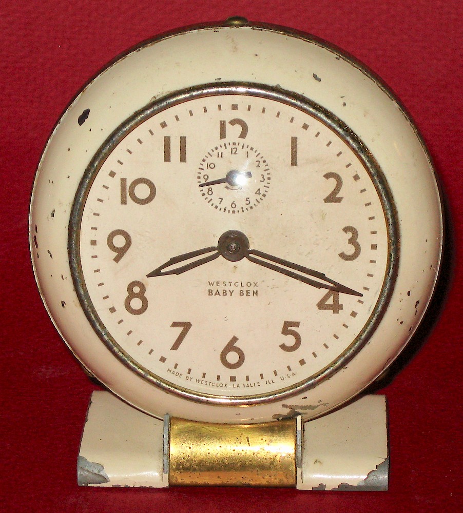 Westclox Baby Ben Style 5 Ivory Plain. Westclox Baby Ben Style 5 Ivory Plain Clock Example Photo