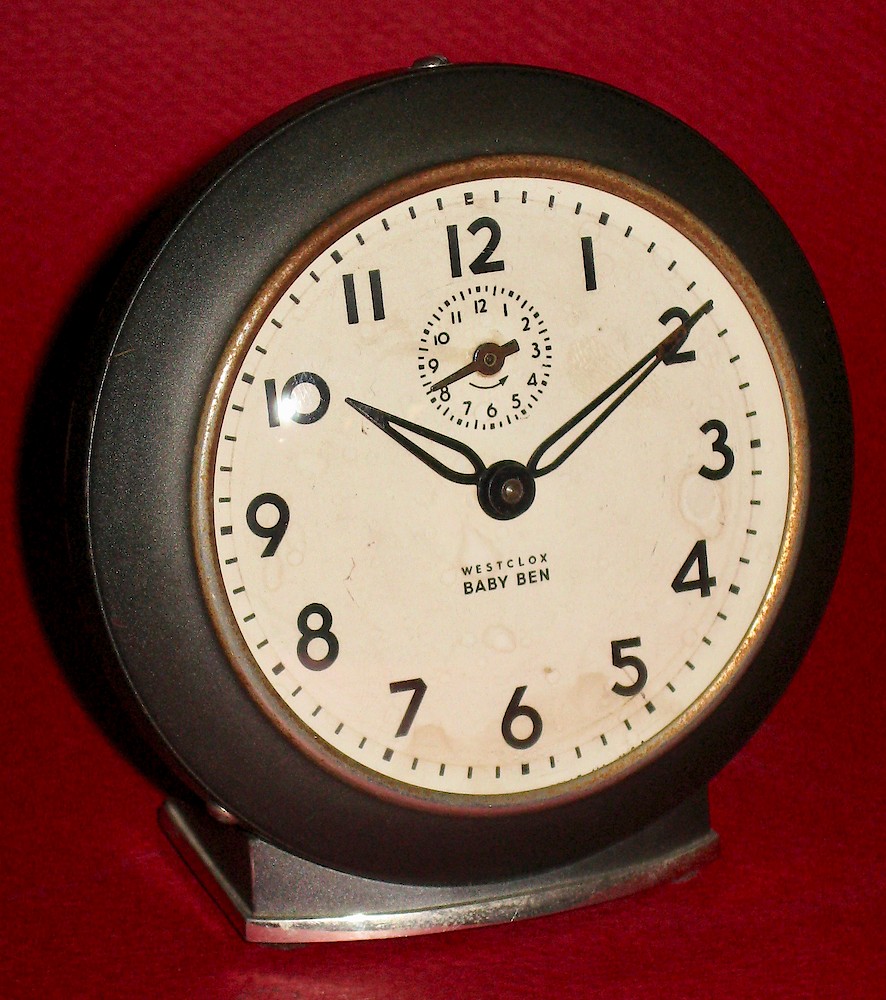 Westclox Baby Ben Style 6 Black Plain. Westclox Baby Ben Style 6 Black Plain Clock Example Photo