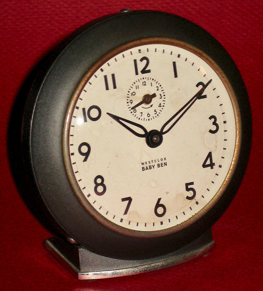 Westclox Baby Ben Style 6 Black Plain. Westclox Baby Ben Style 6 Black Plain Clock Example Photo