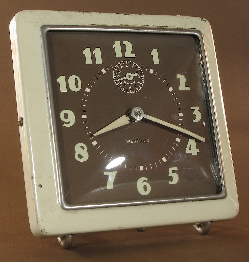 Westclox Spur Style 1 Ivory Luminous. Westclox Spur Style 1 Ivory Luminous Clock Example Photo