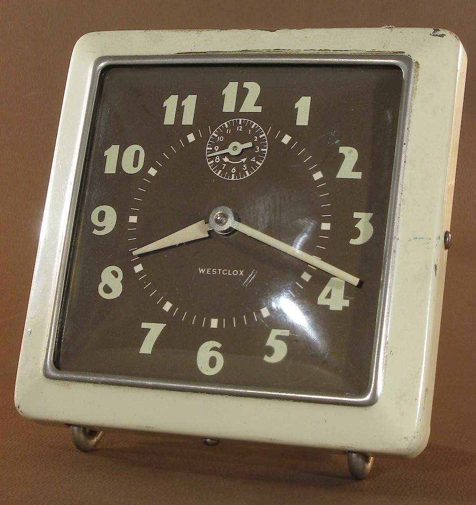 Westclox Spur Style 1 Ivory Luminous. Westclox Spur Style 1 Ivory Luminous Clock Example Photo