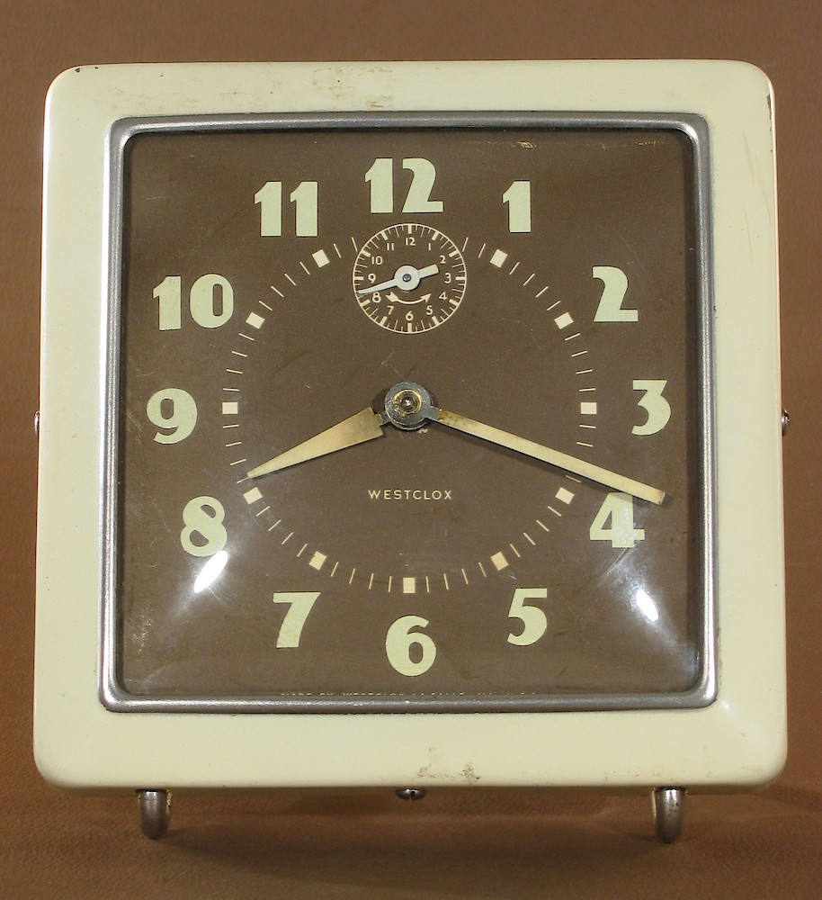 Westclox Spur Style 1 Ivory Luminous. Westclox Spur Style 1 Ivory Luminous Clock Example Photo