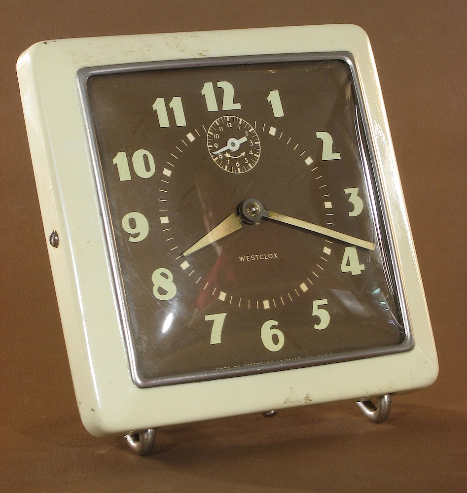 Westclox Spur Style 1 Ivory Luminous. Westclox Spur Style 1 Ivory Luminous Clock Example Photo