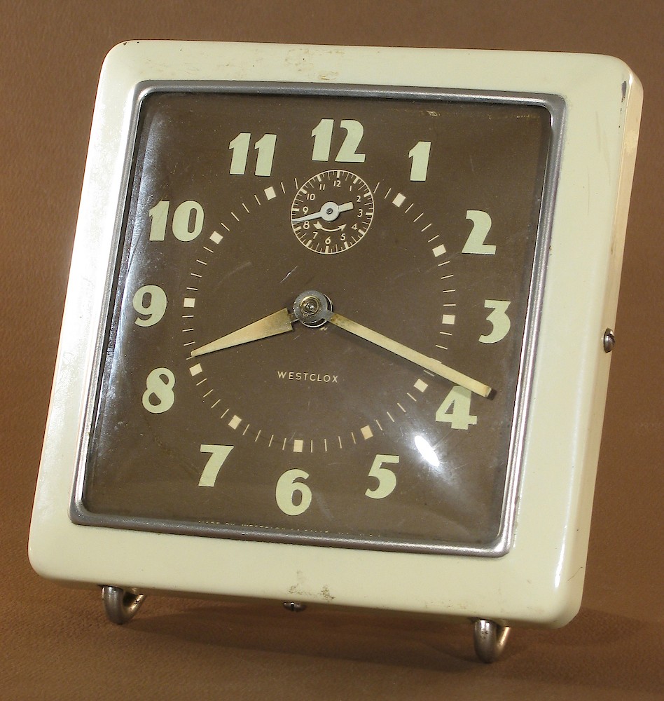 Westclox Spur Style 1 Ivory Luminous. Westclox Spur Style 1 Ivory Luminous Clock Example Photo