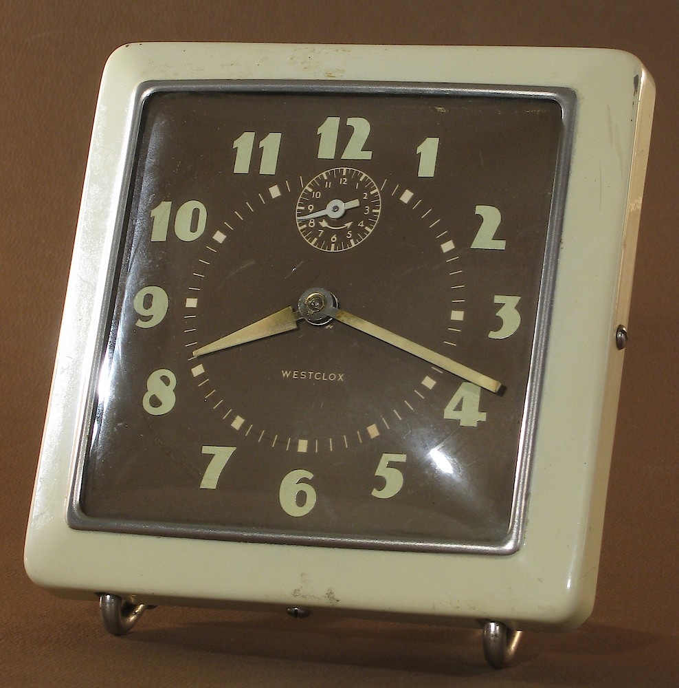 Westclox Spur Style 1 Ivory Luminous. Westclox Spur Style 1 Ivory Luminous Clock Example Photo