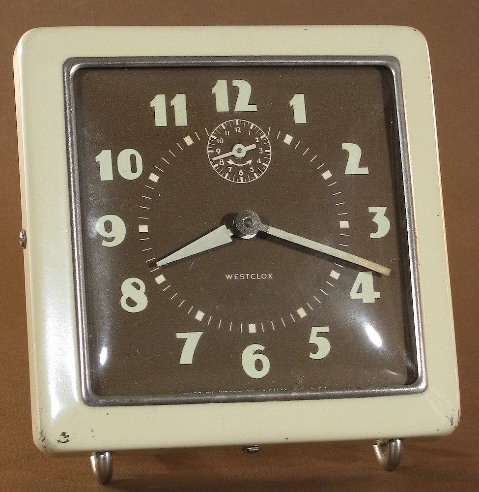 Westclox Spur Style 1 Ivory Luminous. Westclox Spur Style 1 Ivory Luminous Clock Example Photo