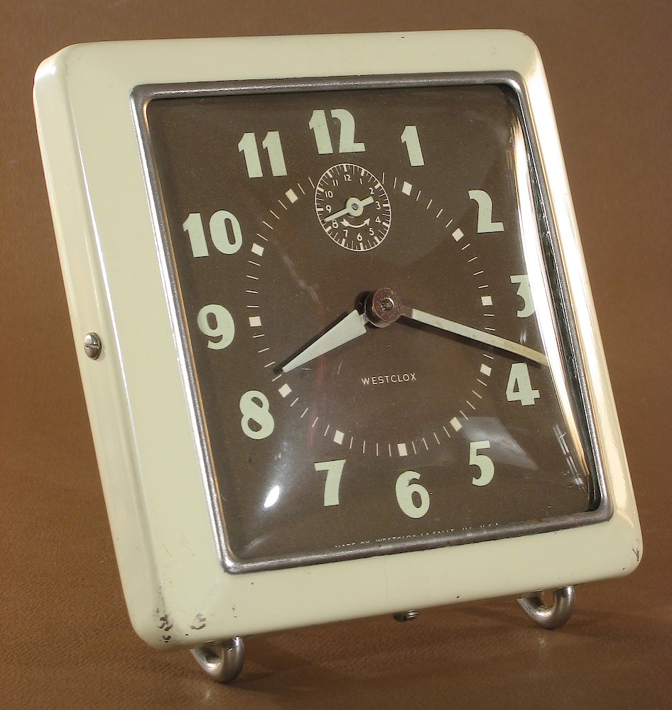 Westclox Spur Style 1 Ivory Luminous. Westclox Spur Style 1 Ivory Luminous Clock Example Photo