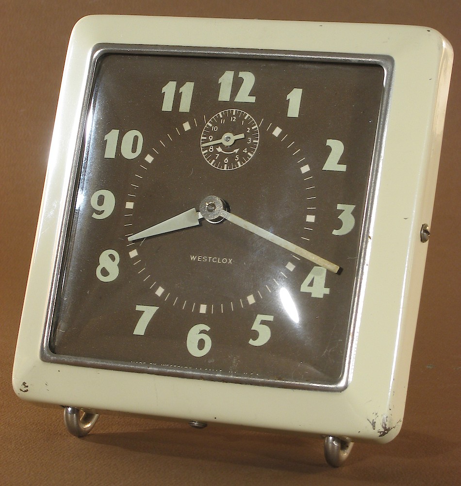 Westclox Spur Style 1 Ivory Luminous. Westclox Spur Style 1 Ivory Luminous Clock Example Photo