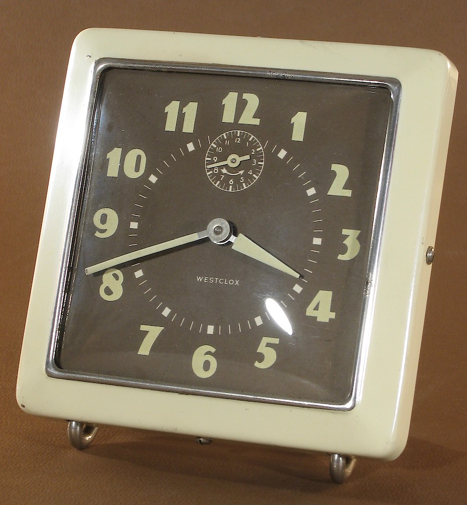 Westclox Spur Style 1 Ivory Luminous. Westclox Spur Style 1 Ivory Luminous Clock Example Photo