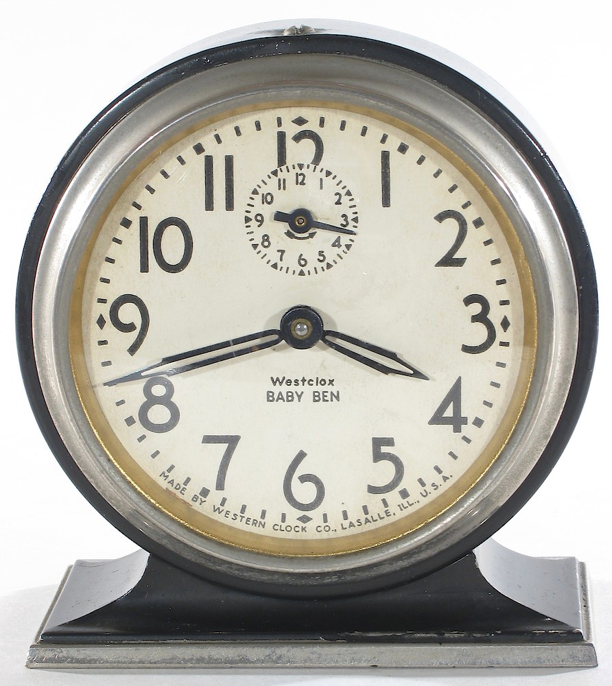 Westclox Baby Ben Style 3 Black Plain. Westclox Baby Ben Style 3 Black Plain Clock Example Photo