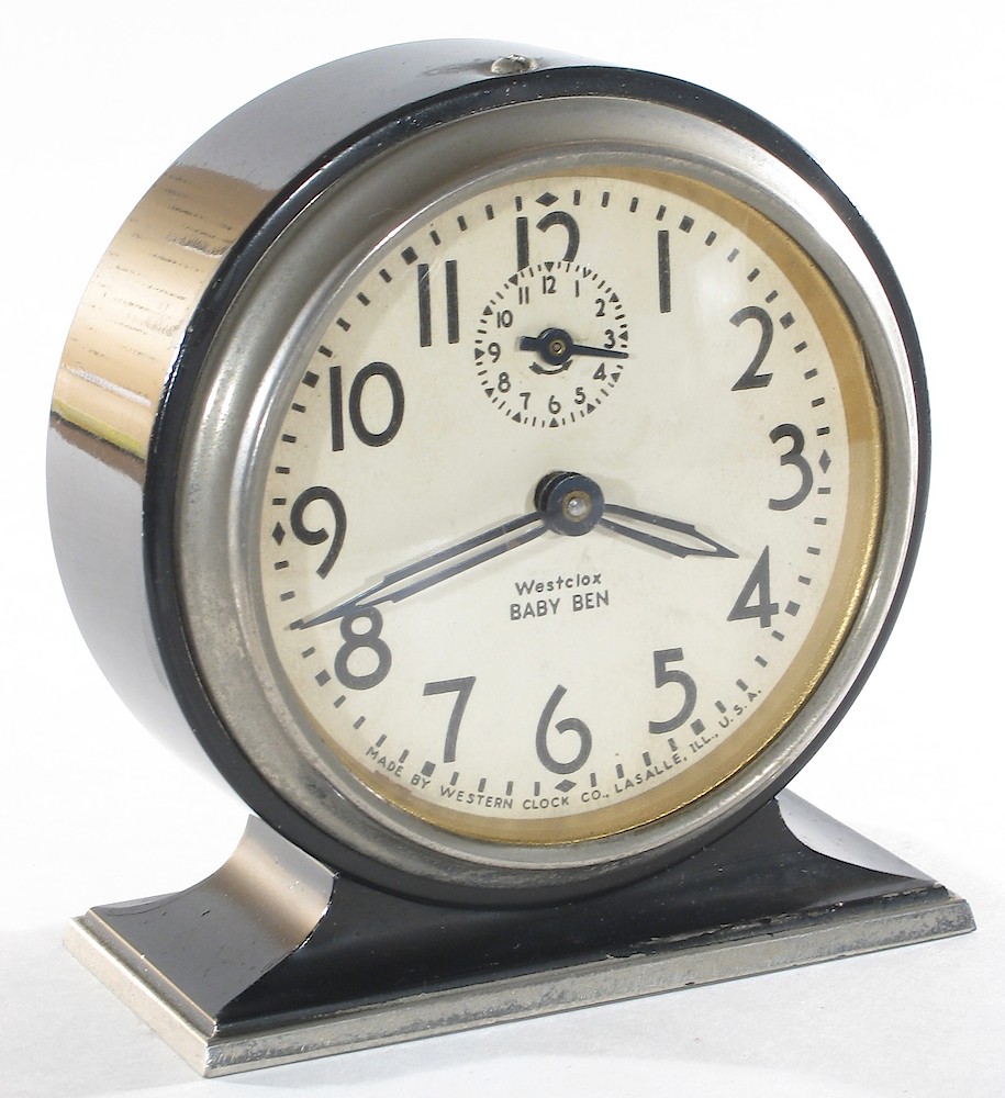 Westclox Baby Ben Style 3 Black Plain. Westclox Baby Ben Style 3 Black Plain Clock Example Photo