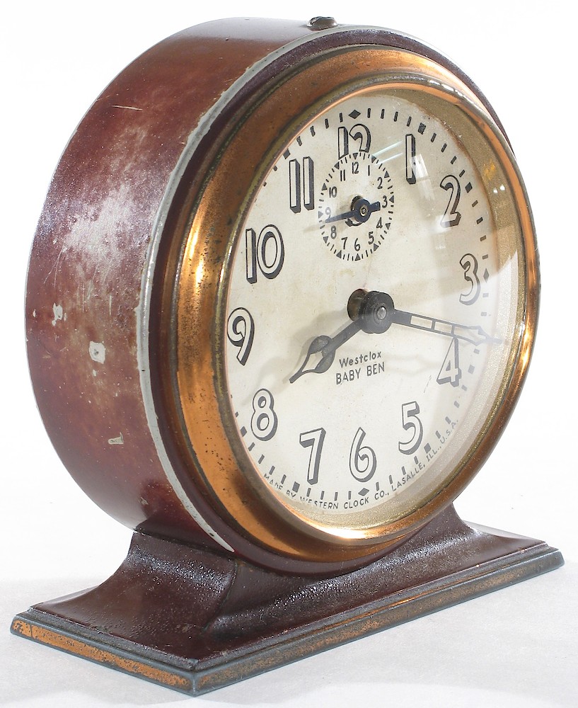 Westclox Baby Ben Style 3 Brown Luminous. Westclox Baby Ben Style 3 Brown Luminous Clock Example Photo