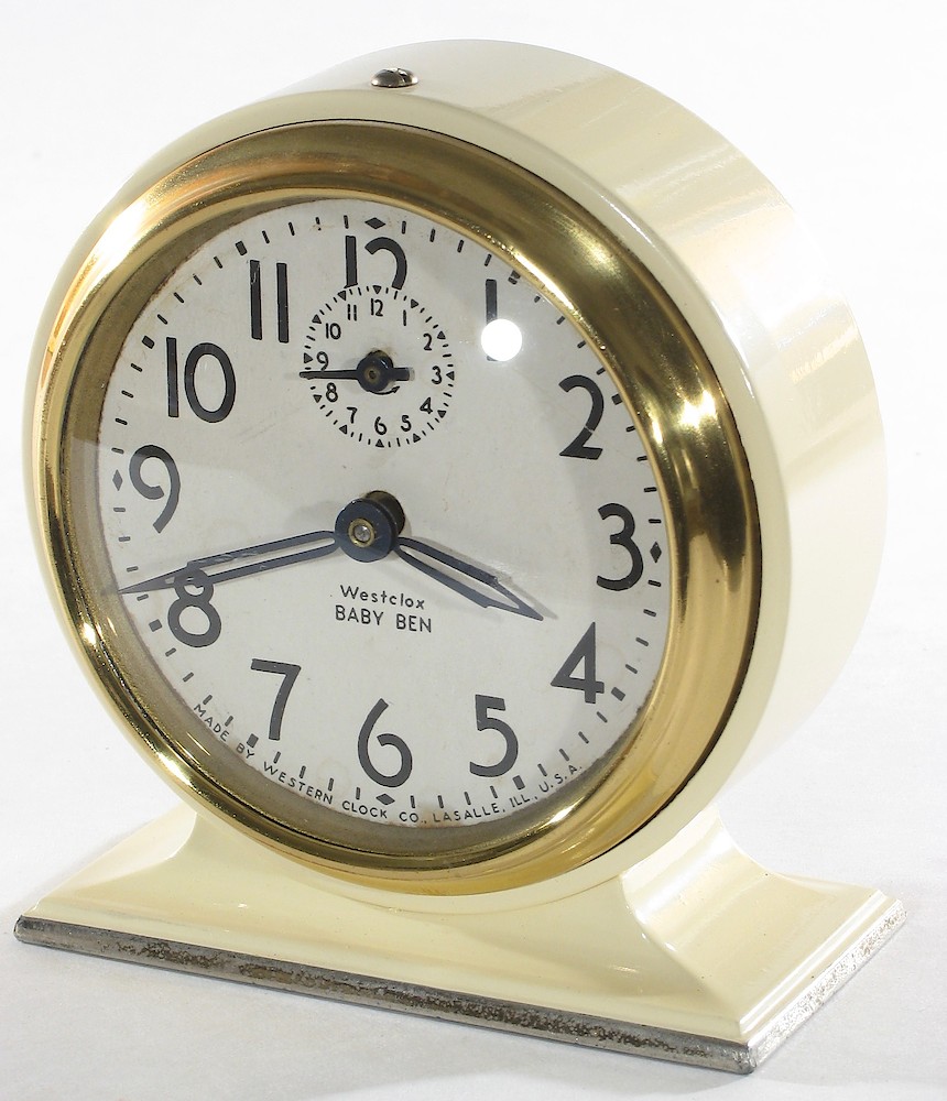 Westclox Baby Ben Style 3 Ivory Plain. Westclox Baby Ben Style 3 Ivory Plain Clock Example Photo