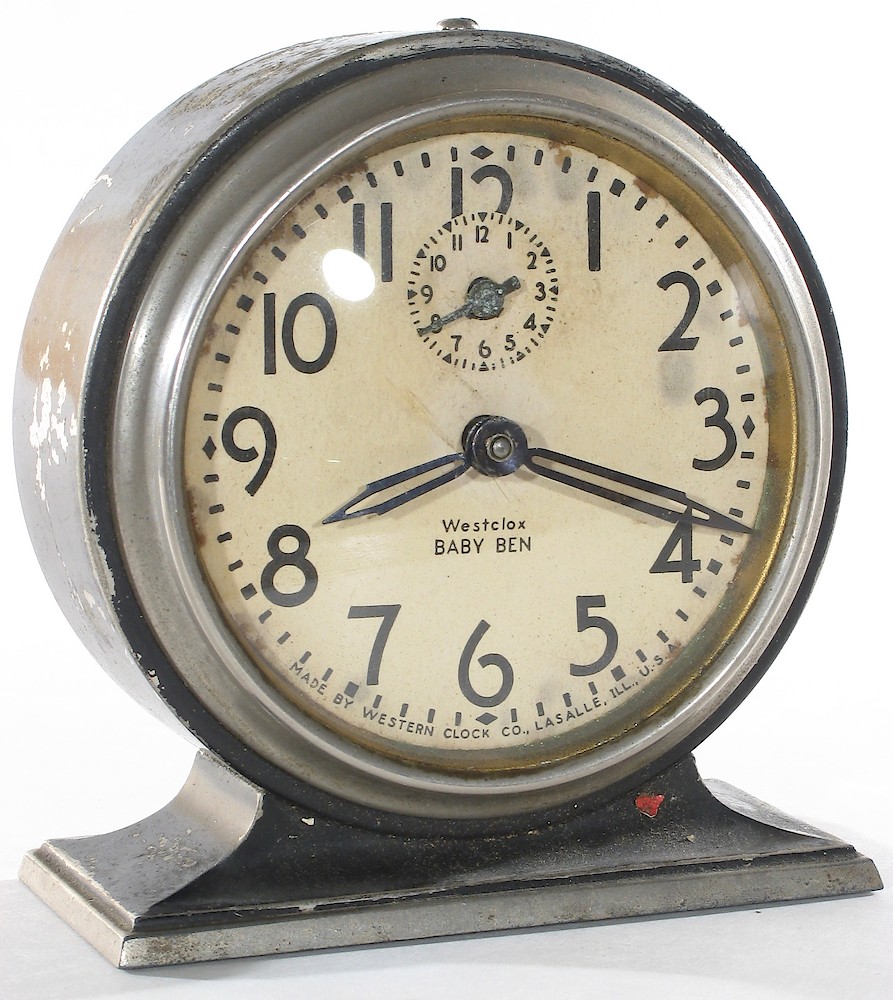 Westclox Baby Ben Style 3 Black Plain. Westclox Baby Ben Style 3 Black Plain Clock Example Photo