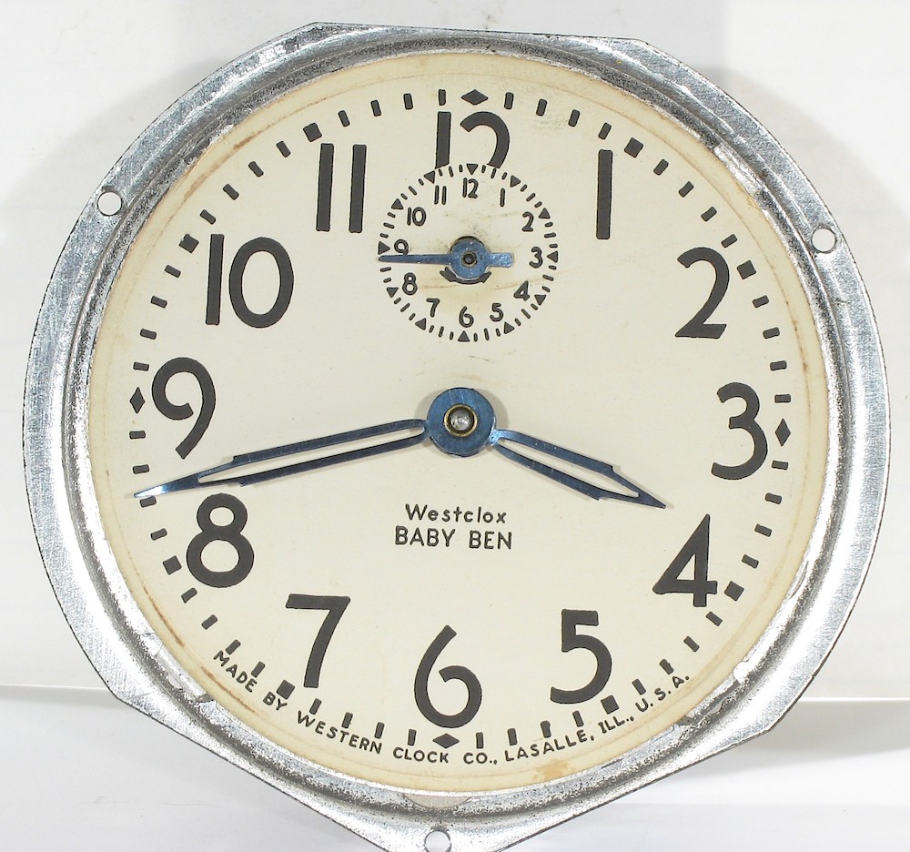 Westclox Baby Ben Style 3 Black Plain. Westclox Baby Ben Style 3 Black Plain Clock Example Photo