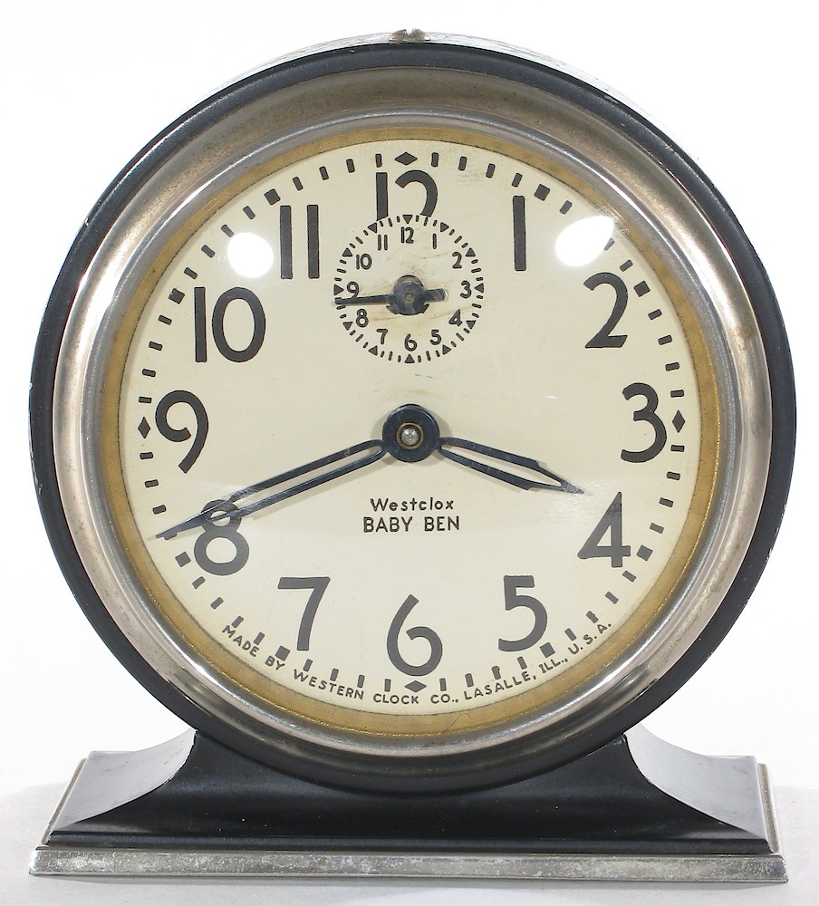 Westclox Baby Ben Style 3 Black Plain. Westclox Baby Ben Style 3 Black Plain Clock Example Photo