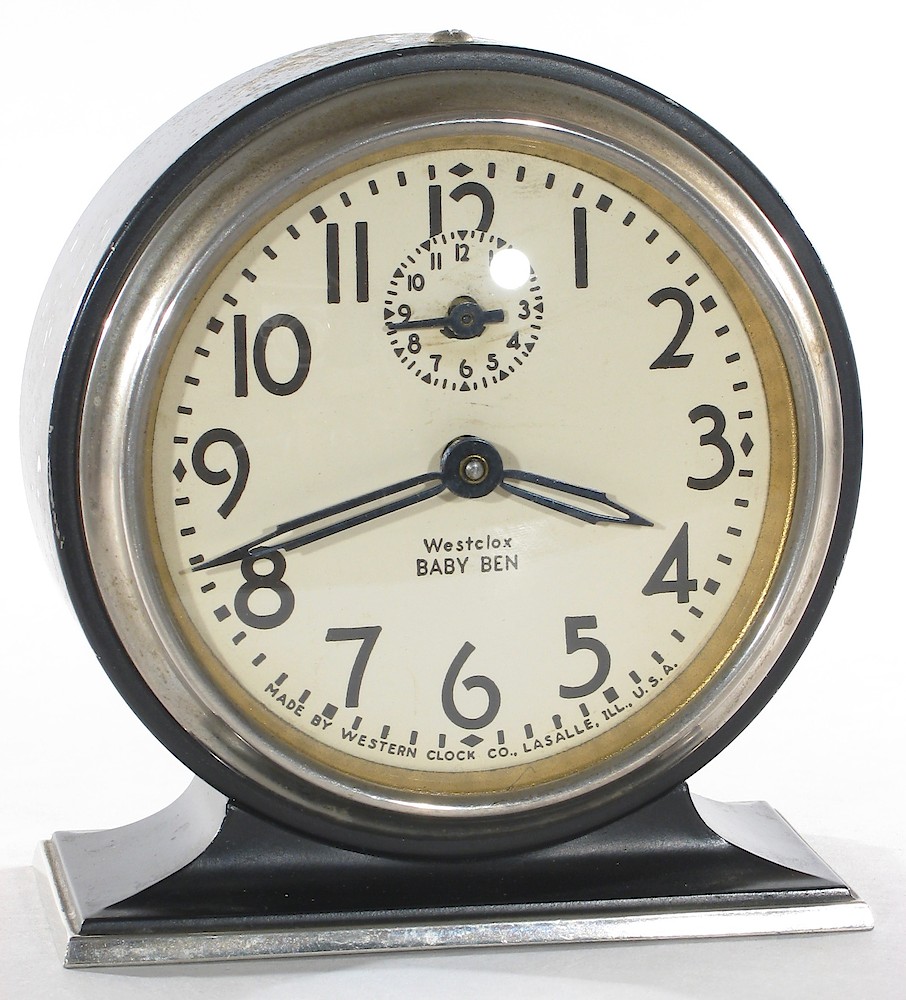 Westclox Baby Ben Style 3 Black Plain. Westclox Baby Ben Style 3 Black Plain Clock Example Photo