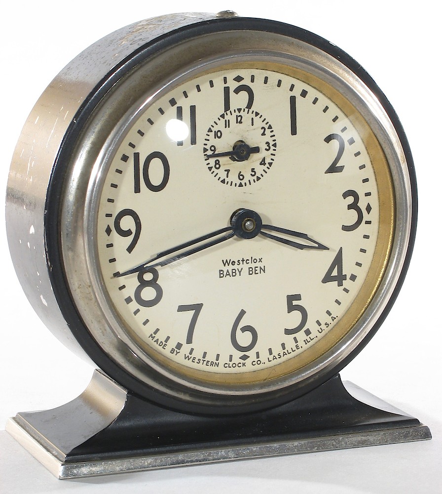 Westclox Baby Ben Style 3 Black Plain. Westclox Baby Ben Style 3 Black Plain Clock Example Photo