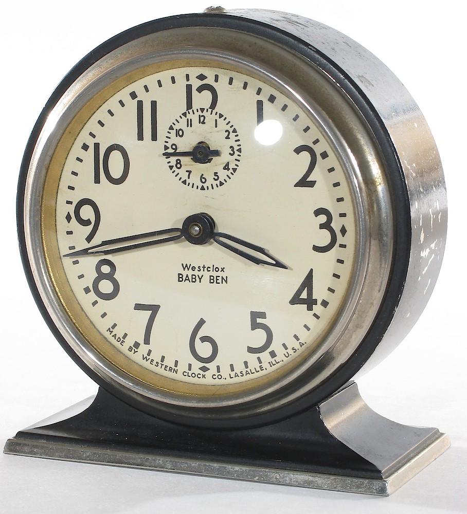 Westclox Baby Ben Style 3 Black Plain. Westclox Baby Ben Style 3 Black Plain Clock Example Photo