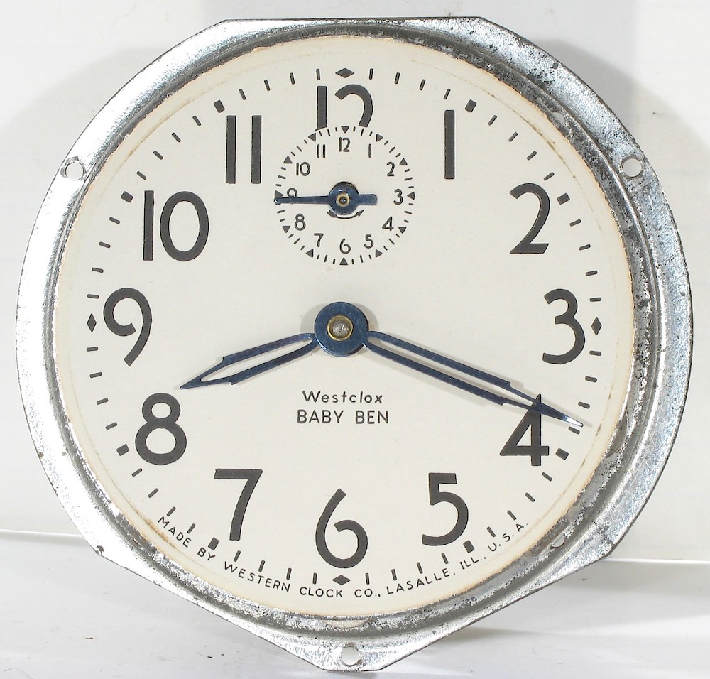 Westclox Baby Ben Style 3 Black Plain. Westclox Baby Ben Style 3 Black Plain Clock Example Photo