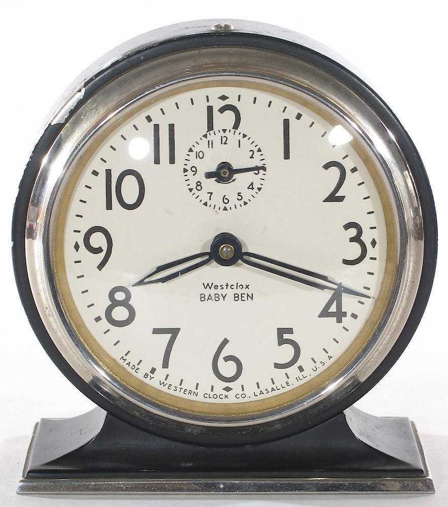 Westclox Baby Ben Style 3 Black Plain. Westclox Baby Ben Style 3 Black Plain Clock Example Photo