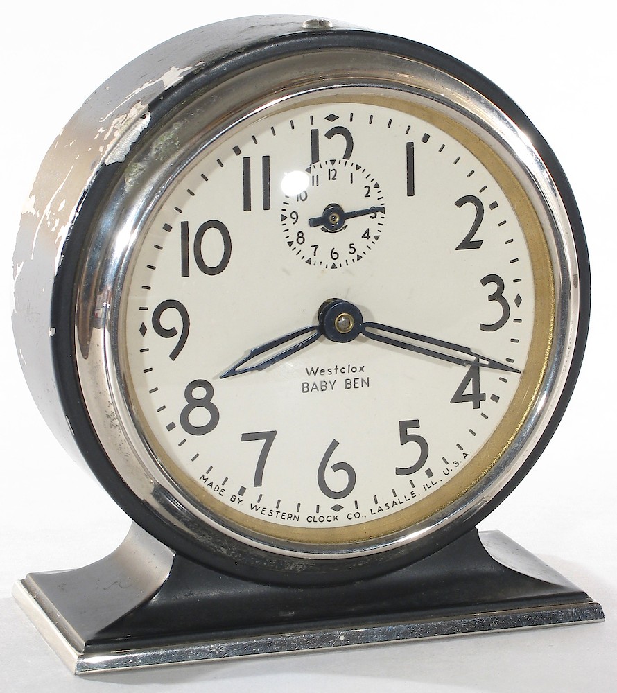 Westclox Baby Ben Style 3 Black Plain. Westclox Baby Ben Style 3 Black Plain Clock Example Photo