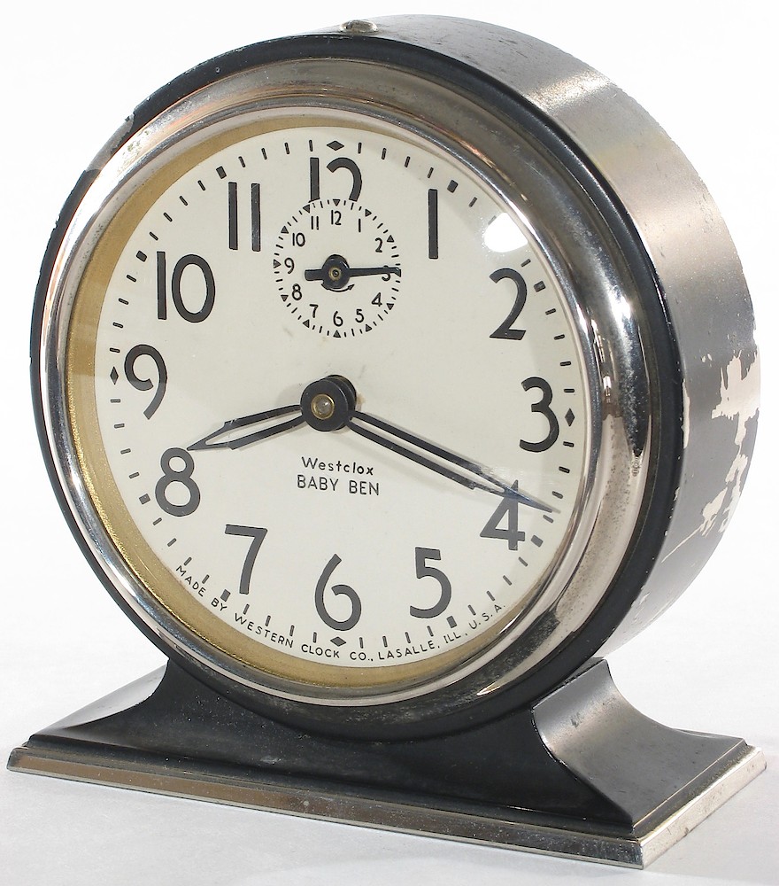 Westclox Baby Ben Style 3 Black Plain. Westclox Baby Ben Style 3 Black Plain Clock Example Photo