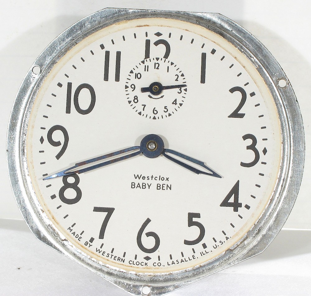 Westclox Baby Ben Style 3 Gray Plain. Westclox Baby Ben Style 3 Gray Plain Clock Example Photo