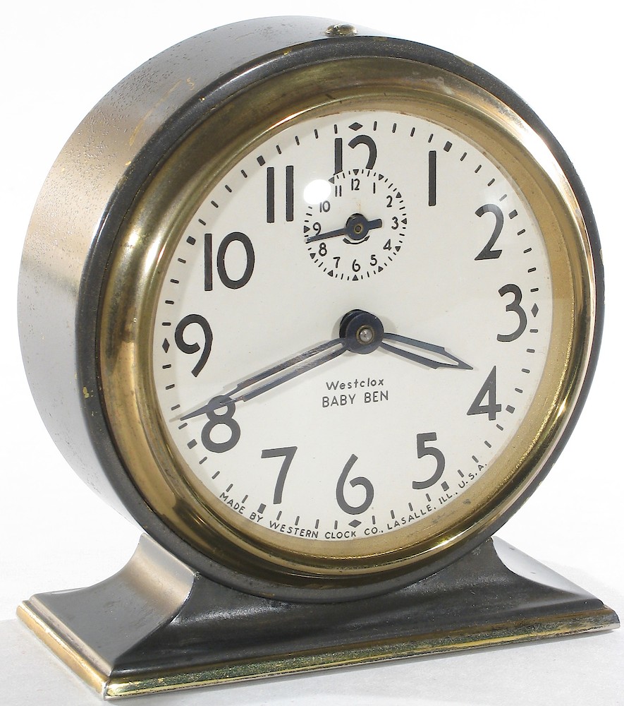 Westclox Baby Ben Style 3 Gray Plain. Westclox Baby Ben Style 3 Gray Plain Clock Example Photo