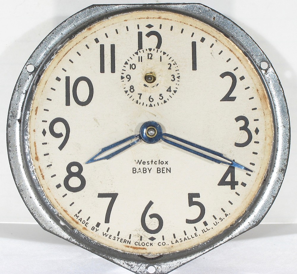 Westclox Baby Ben Style 3 Black Plain. Westclox Baby Ben Style 3 Black Plain Clock Example Photo