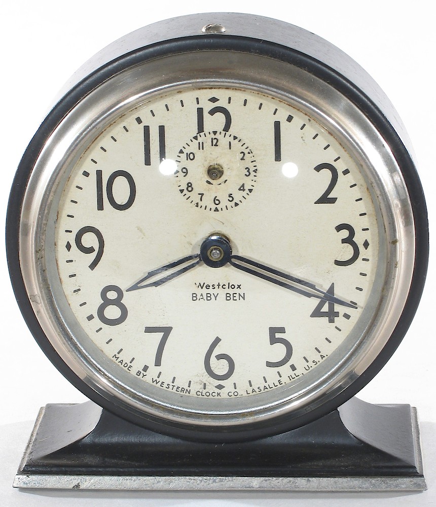 Westclox Baby Ben Style 3 Black Plain. Westclox Baby Ben Style 3 Black Plain Clock Example Photo