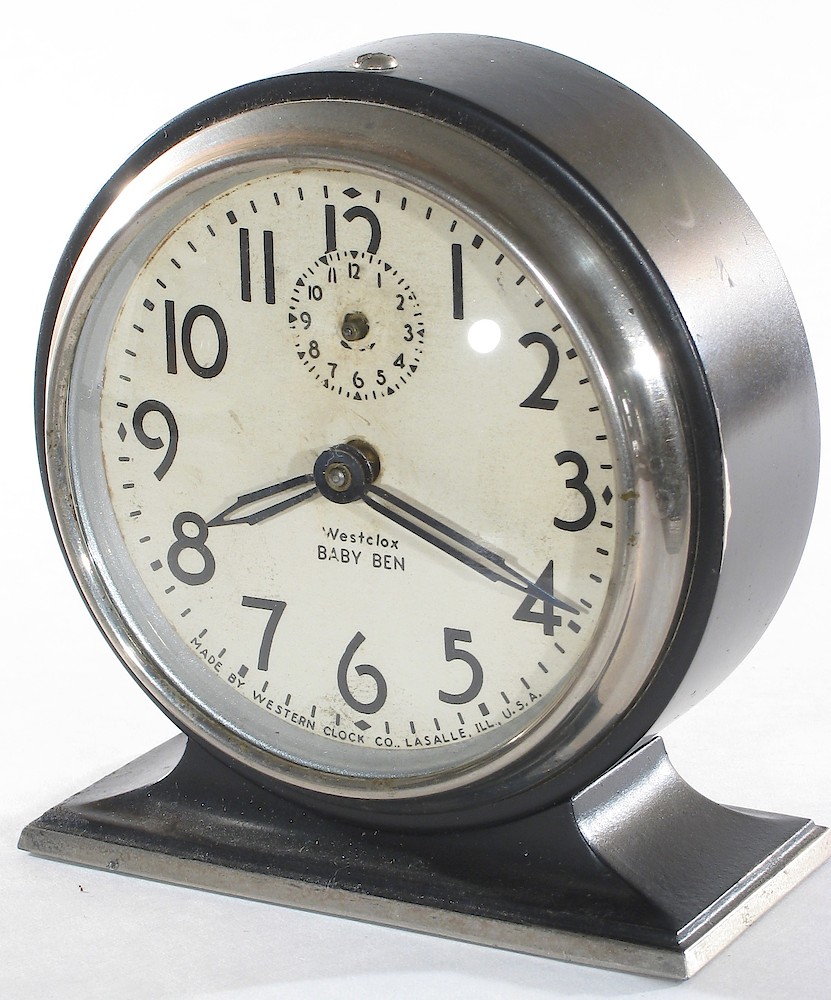 Westclox Baby Ben Style 3 Black Plain. Westclox Baby Ben Style 3 Black Plain Clock Example Photo