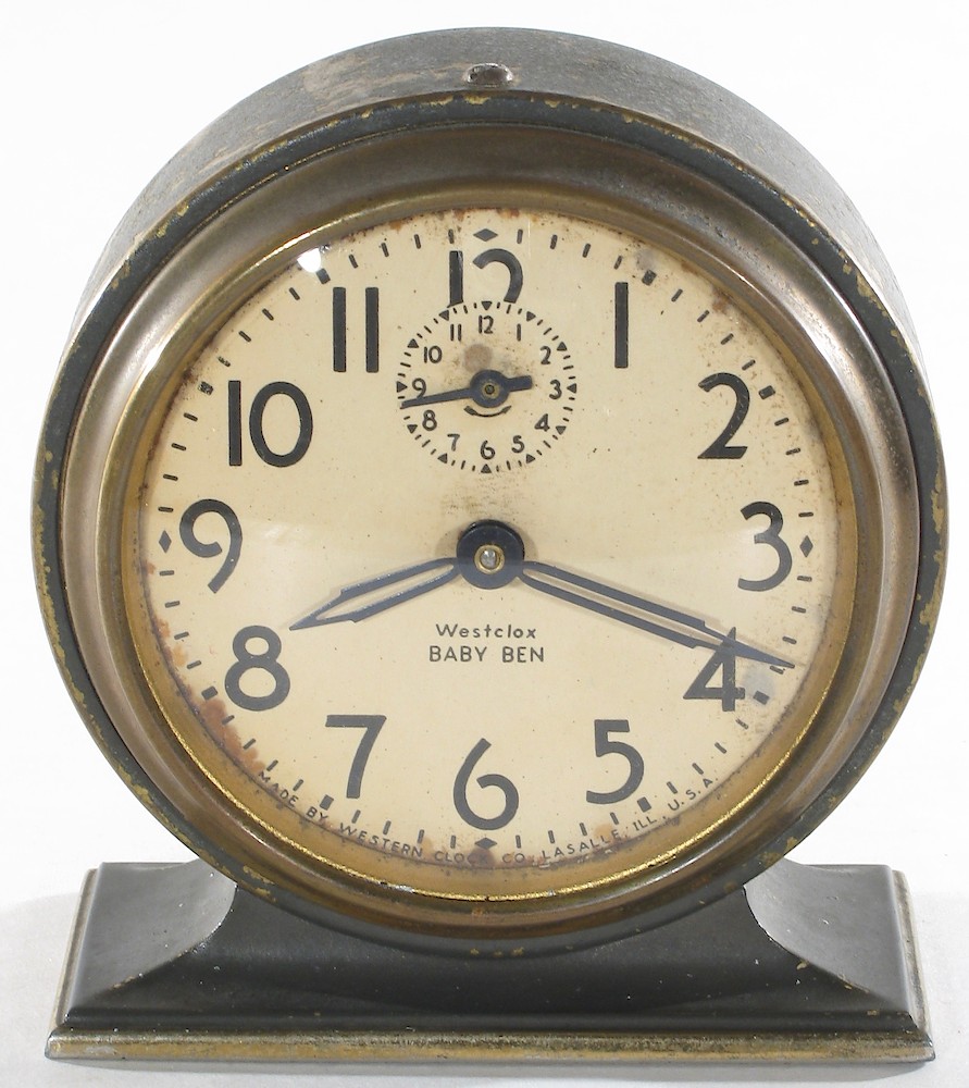 Westclox Baby Ben Style 3 Gray Plain. Westclox Baby Ben Style 3 Gray Plain Clock Example Photo