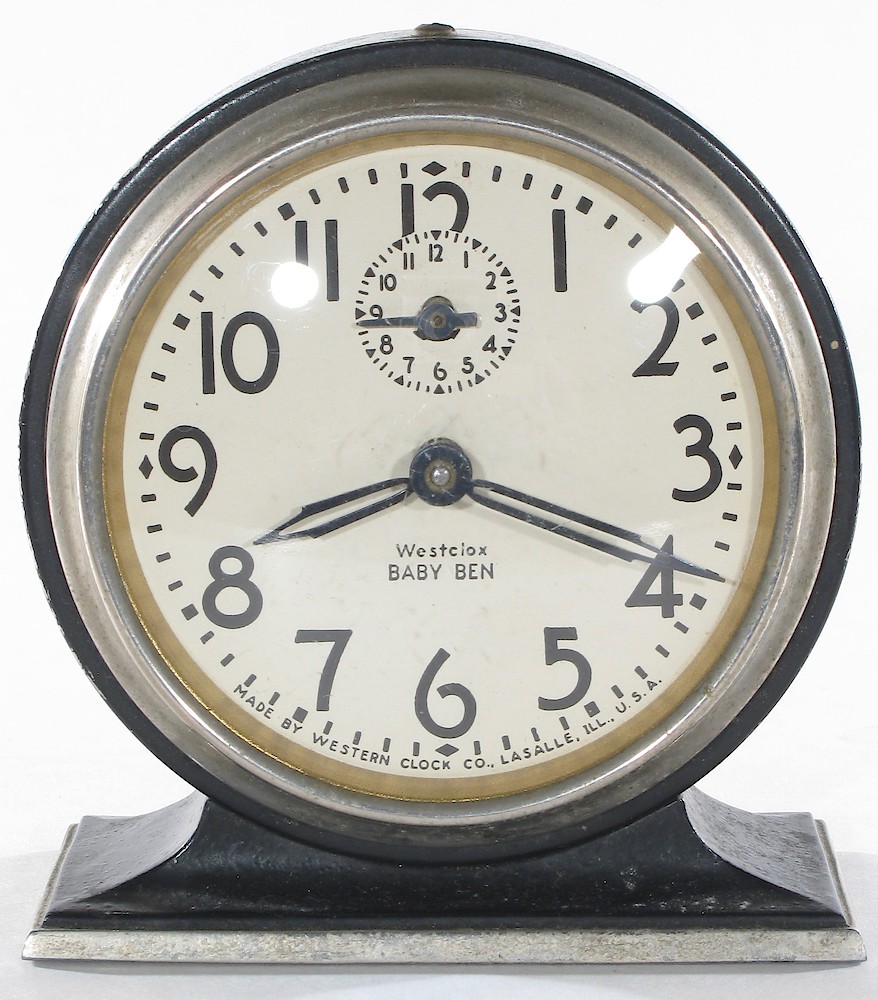 Westclox Baby Ben Style 3 Black Plain. Westclox Baby Ben Style 3 Black Plain Clock Example Photo