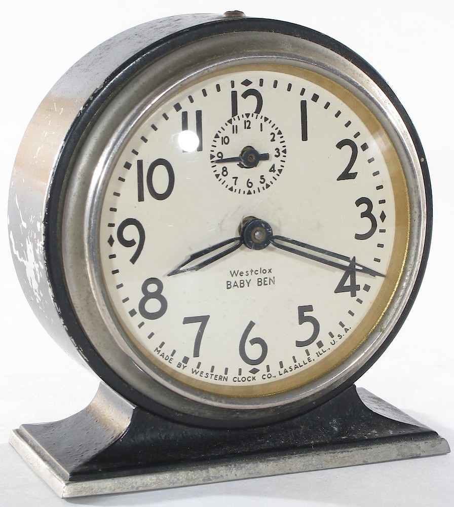 Westclox Baby Ben Style 3 Black Plain. Westclox Baby Ben Style 3 Black Plain Clock Example Photo