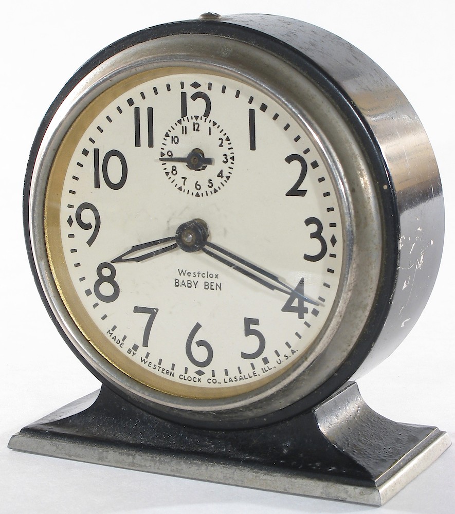 Westclox Baby Ben Style 3 Black Plain. Westclox Baby Ben Style 3 Black Plain Clock Example Photo