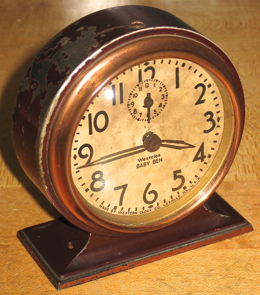 Westclox Baby Ben Style 3 Brown Plain. Westclox Baby Ben Style 3 Brown Plain Clock Example Photo