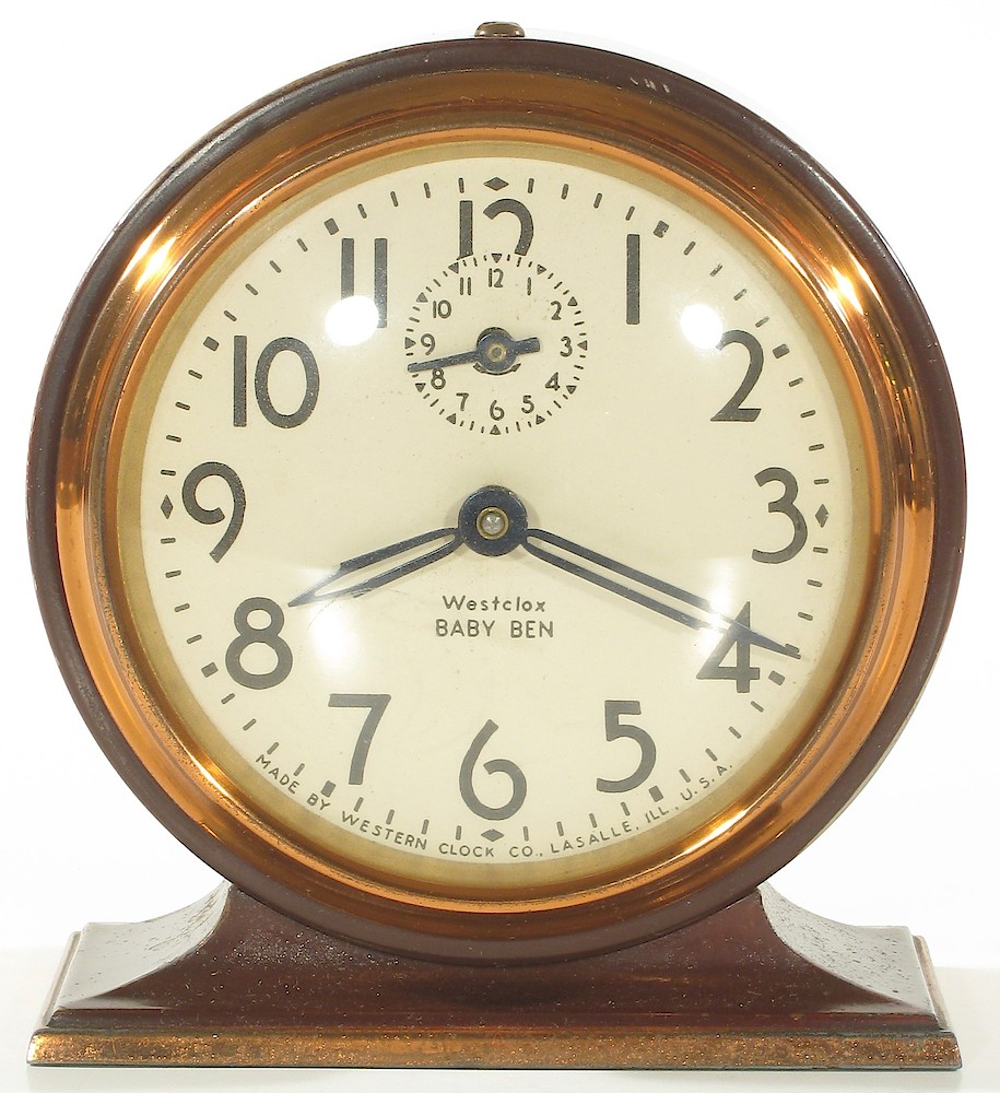 Westclox Baby Ben Style 3 Brown Plain. Westclox Baby Ben Style 3 Brown Plain Clock Example Photo