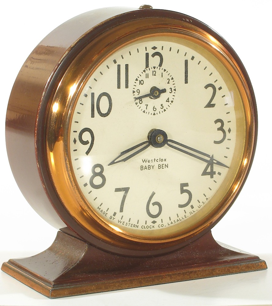 Westclox Baby Ben Style 3 Brown Plain. Westclox Baby Ben Style 3 Brown Plain Clock Example Photo