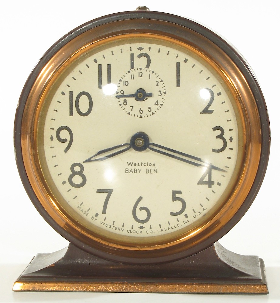 Westclox Baby Ben Style 3 Brown Plain. Westclox Baby Ben Style 3 Brown Plain Clock Example Photo