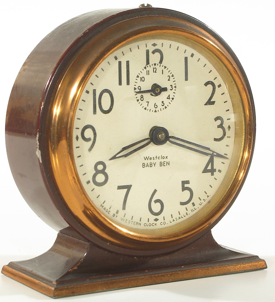 Westclox Baby Ben Style 3 Brown Plain. Westclox Baby Ben Style 3 Brown Plain Clock Example Photo