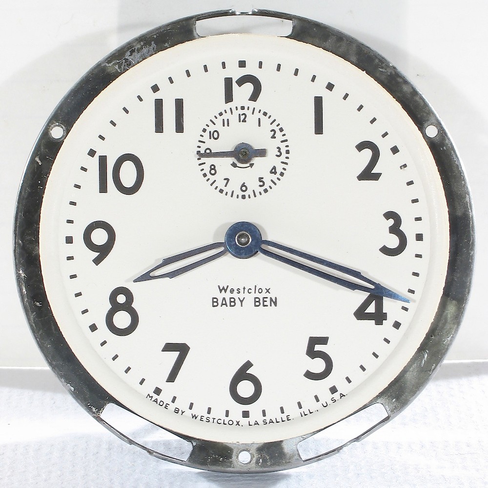 Westclox Baby Ben Style 4 Ivory Plain. Westclox Baby Ben Style 4 Ivory Plain Clock Example Photo