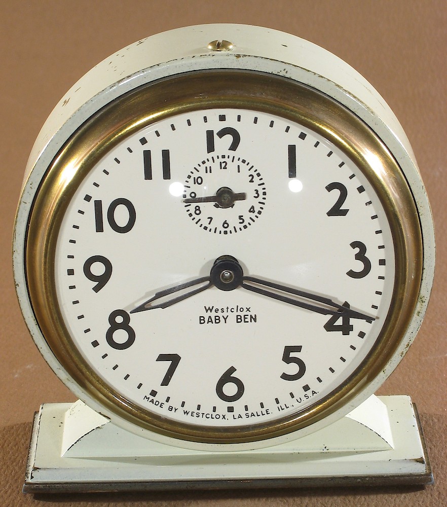 Westclox Baby Ben Style 4 Ivory Plain. Westclox Baby Ben Style 4 Ivory Plain Clock Example Photo